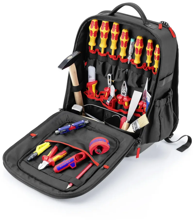 Modular X15 00 21 51 HL S Elektriker, Lehrlinge, VDE, Zangen, Schraubendreher, Hammer, Meißel Werkzeugrucksack bestückt (L x B x H) 485 x 217 x 549 mm från Knipex – produktbild