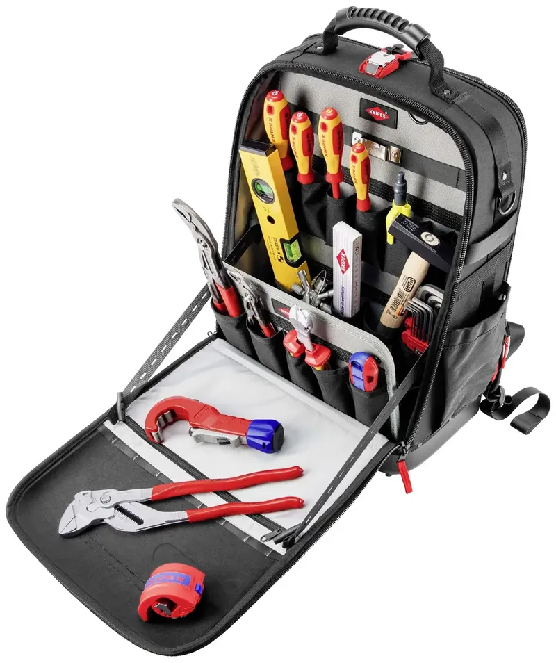 Modular X18 Sanitär 00 21 50 S Sanitär Werkzeugrucksack bestückt (B x H x T) 340 x 530 x 210 mm von Knipex – Produktbild