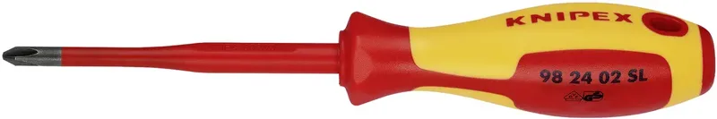 Phillips® 98 24 02 SL VDE Kreuzschlitz-Schraubendreher PH 2 Klingenlänge: 100 mm by Knipex – product image