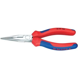 Radiozange DIN ISO 5745 L.160mm flach/rund ger.verchr.m.Mehrkomp.-Hüllen KNIPEX von Knipex – Produktbild 1 von 3