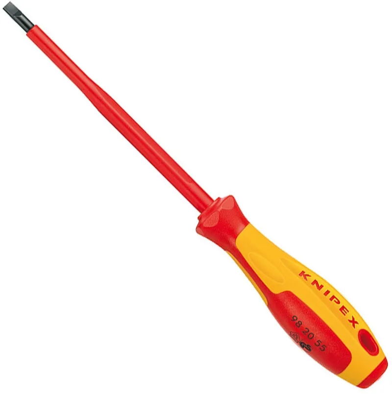schroevendraaier SL 3,5x202 mm VDE - 98 20 35 fra Knipex, Rød – produktbillede