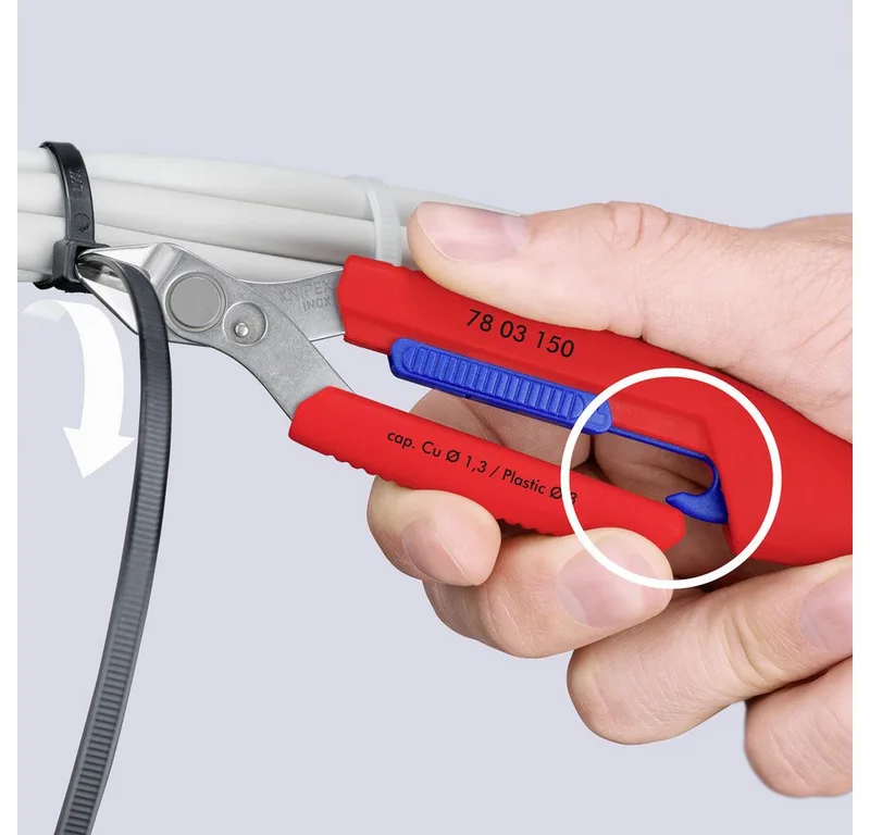 Knipex 78 03 150 V01 Kniptang Elektronica en fijnmechanica 158 mm van Knipex – productafbeelding 4 van 5