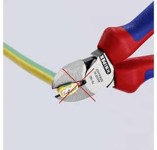 Knipex 160mm Zijsnijtang met comfortgrepen | geatramenteerd - 70 02 160 van Knipex – productafbeelding 4 van 4