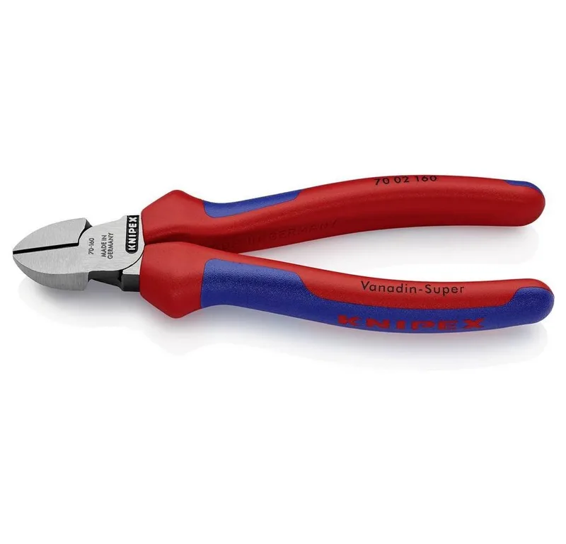 Knipex 160mm Zijsnijtang met comfortgrepen | geatramenteerd - 70 02 160 van Knipex – productafbeelding 3 van 4