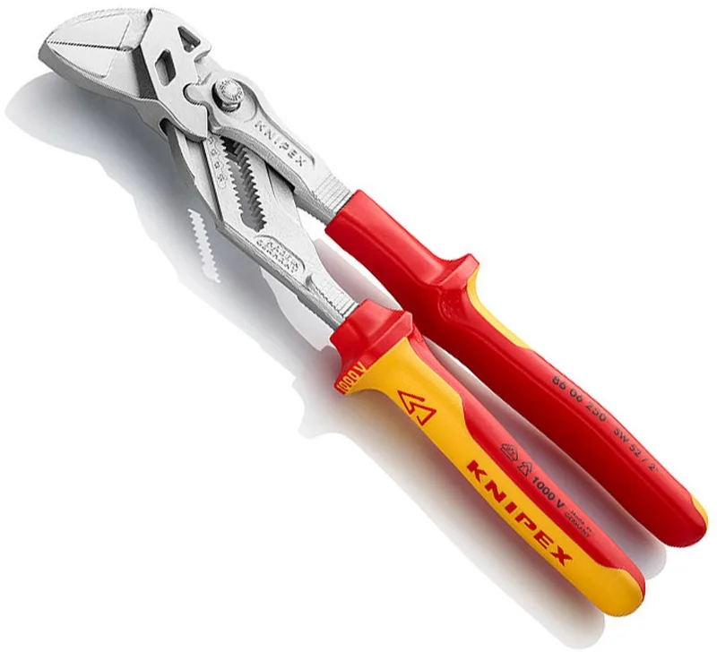 Zangenschlssel Zange und Schraubenschlssel in einem Werkzeug von Knipex, Silber, Rot – Produktbild 1 von 2