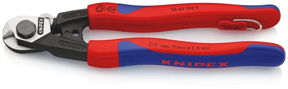 KNIPEX 95 62 190 T BK Drahtseilschere geschmiedet 190 mm von Knipex – Produktbild