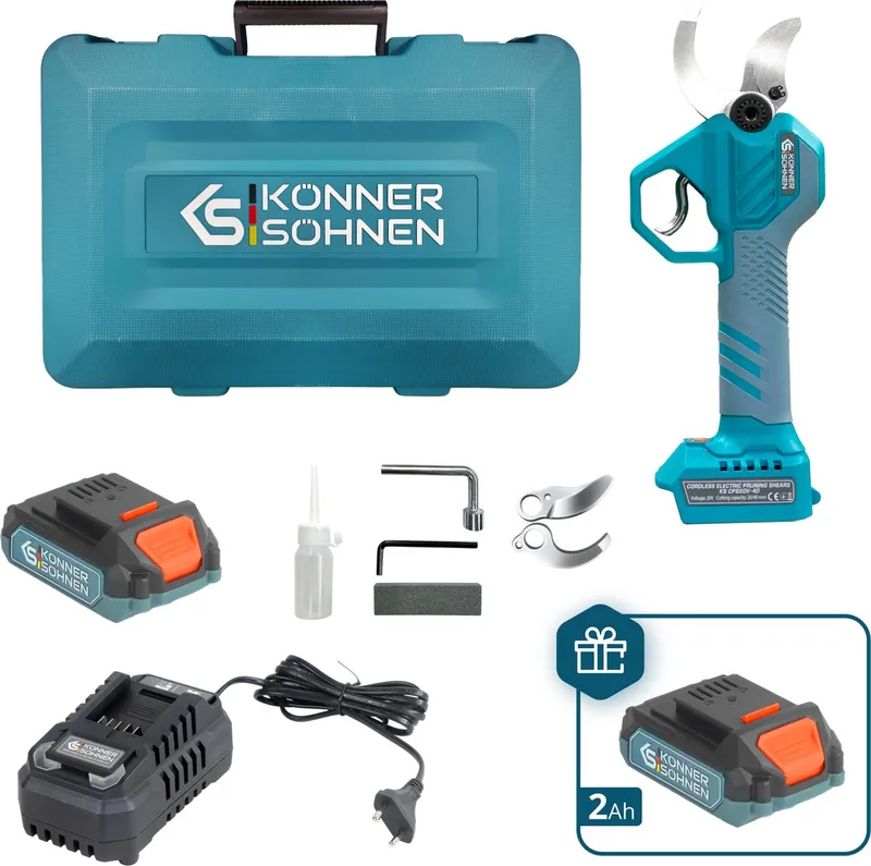 Snoerloze Elektrische Snoeischaar KS CPS20V-40 CASE PLUS by Könner & Söhnen – product image