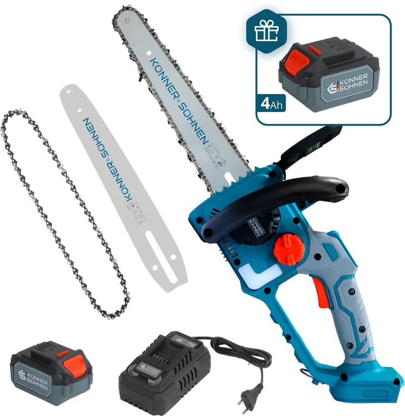 Snoerloze Mini Kettingzaag KS MCS20V-12 SET PLUS van Könner & Söhnen – productafbeelding