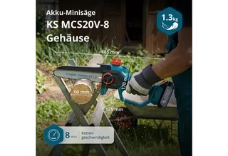 Snoerloze Mini Kettingzaag KS MCS20V-8 CASE PLUS by Könner & Söhnen – product image 3 of 5
