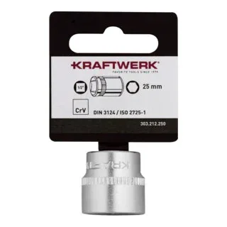 BASIC LINE 1/2" Steckschlüsseleinsatz 25 mm mit Hänger von KRAFTWERK – Produktbild