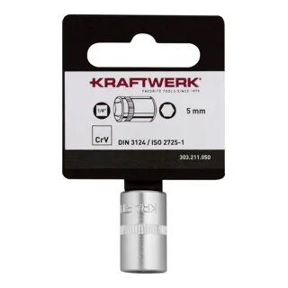 BASIC LINE 1/4" Steckschlüsseleinsatz 5 mm mit Hänger von KRAFTWERK – Produktbild