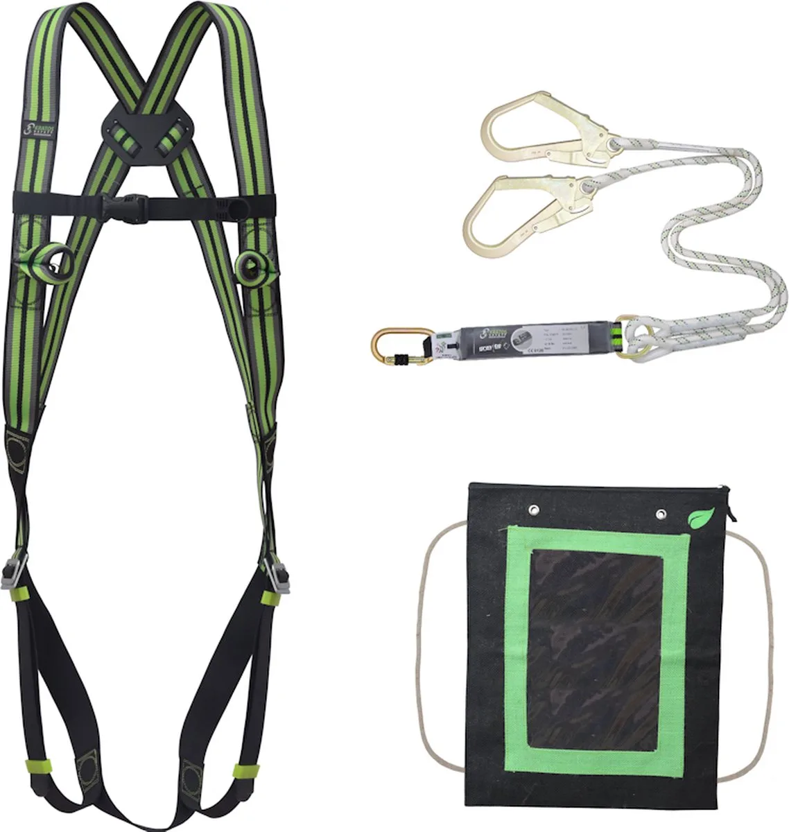 Complete set valbeveiliging Basic - Dubbele leeflijn 1,5m by Kratos Safety – product image