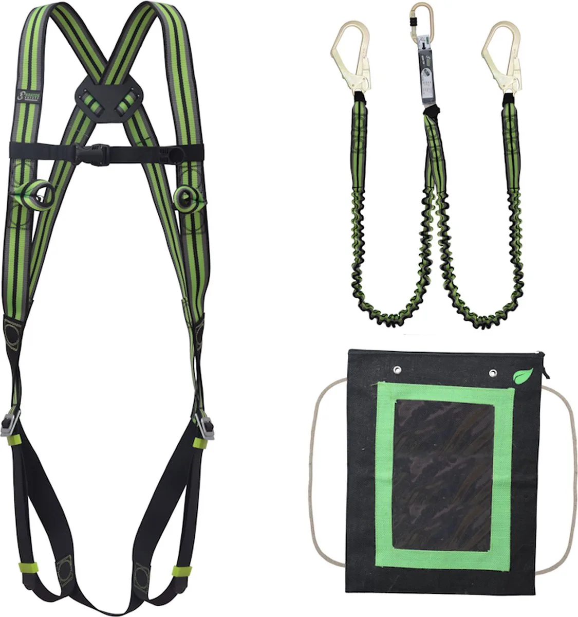 complete set valbeveiliging basic - Elastische Y-lijn 1,5m by Kratos Safety – product image