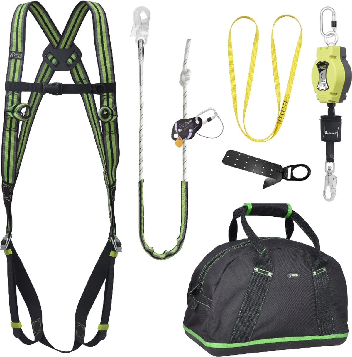 complete set valbeveiliging basic - Valstopblok - Werkpositielijn - Ankerstrop - Ankerpunt by Kratos Safety – product image