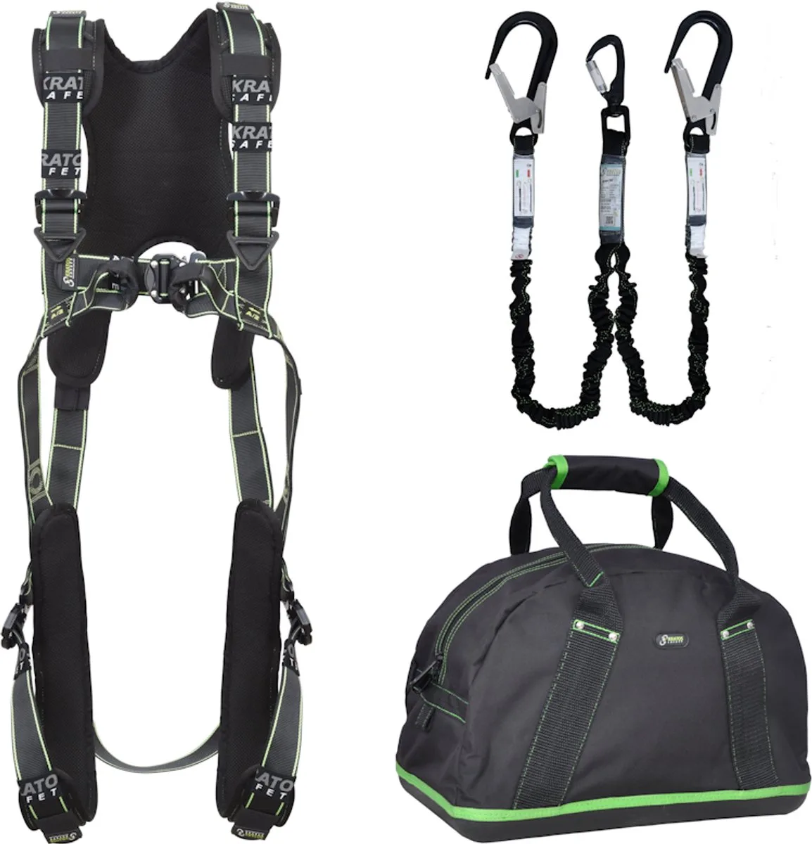 Complete set valbeveiliging Comfort - Dubbele leeflijn 2m - Maat L-XXL by Kratos Safety – product image