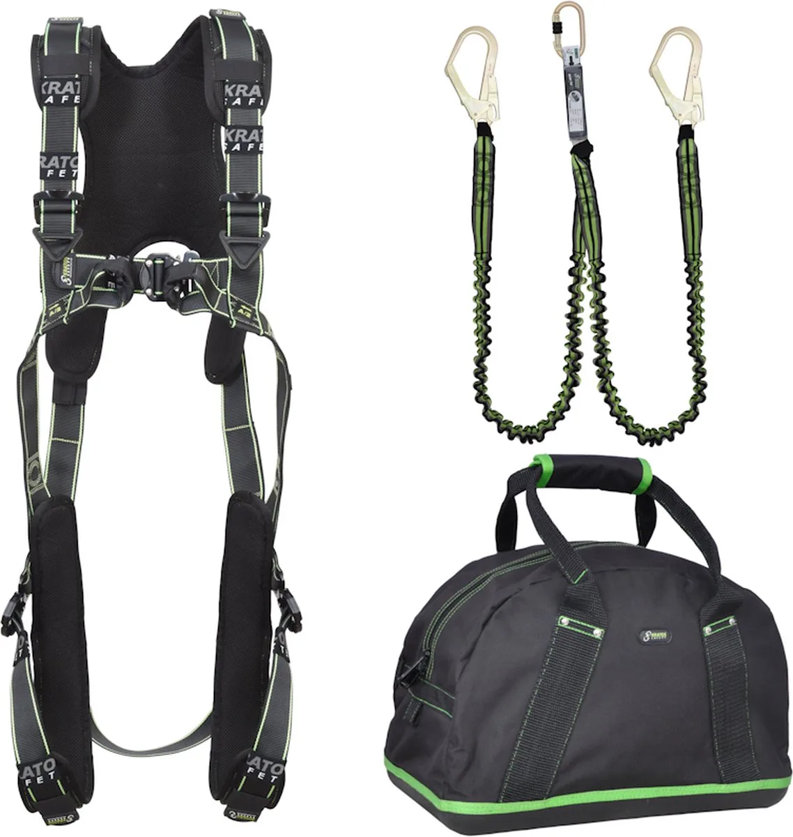 complete set valbeveiliging comfort - Elastische Y-lijn - Maat M-L by Kratos Safety – product image