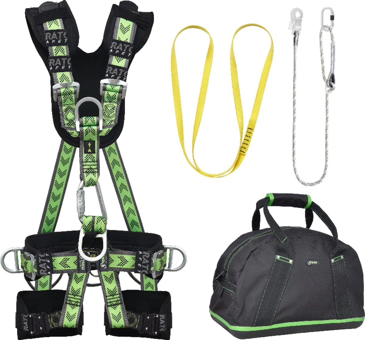 complete set valbeveiliging comfort-plus - Werkpositielijn 2m - Ankerstrop - Maat L-XXL från Kratos Safety – produktbild