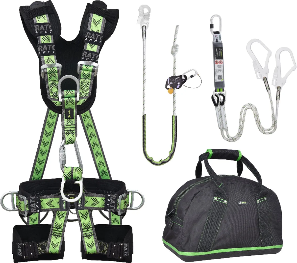 complete set valbeveiliging Comfort-Plus - Werkpositielijn - Y-leeflijn 1.5m - Maat L-XXL by Kratos Safety – product image