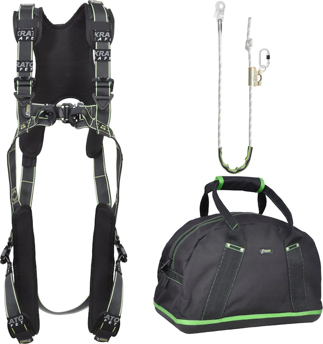 Complete set valbeveiliging Comfort - Werkpositielijn verstelbaar 2m - Maat M-L de Kratos Safety – image du produit