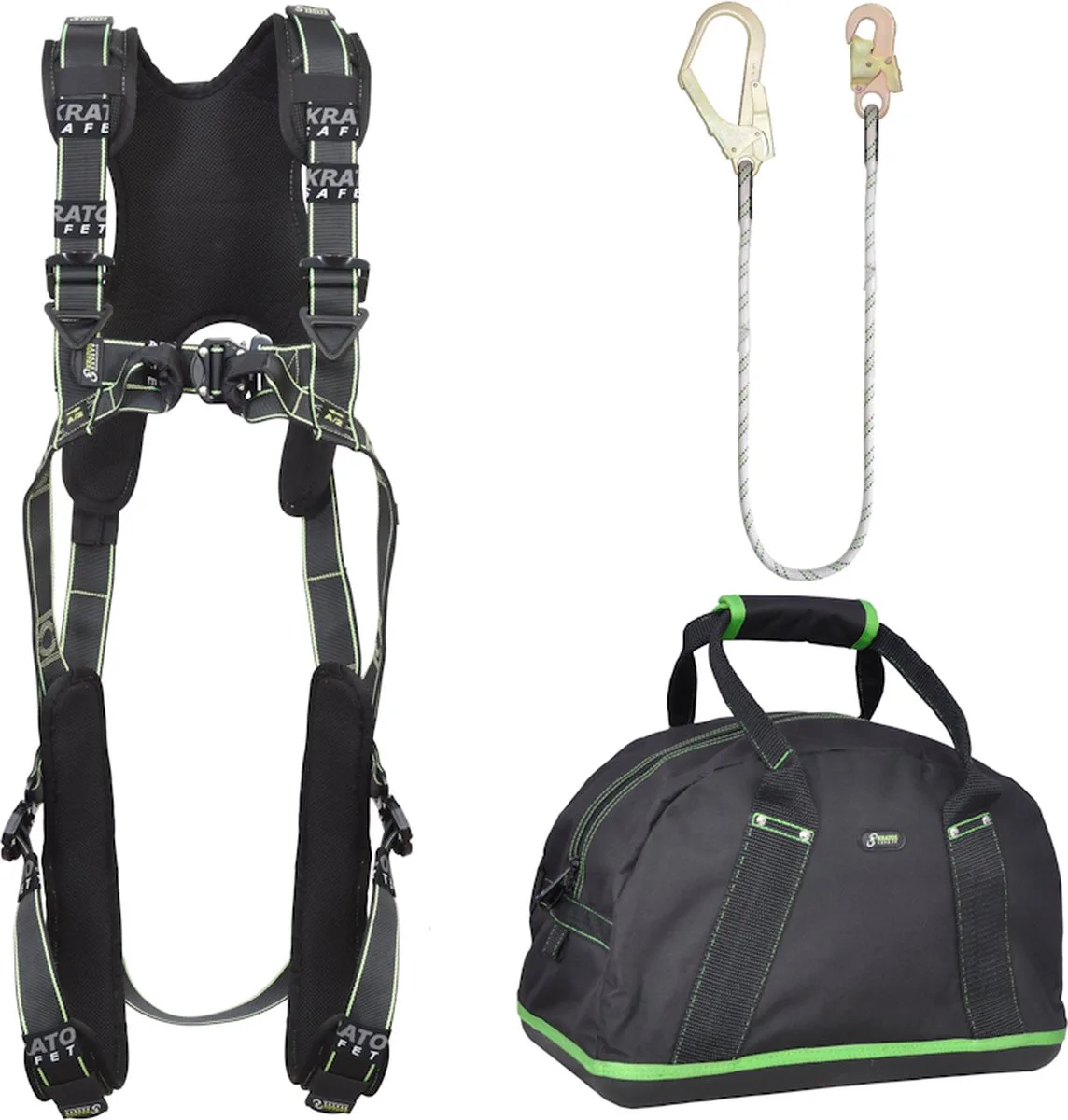 complete set valbeveiliging luxe S-L met weerhoudingslijn by Kratos Safety – product image