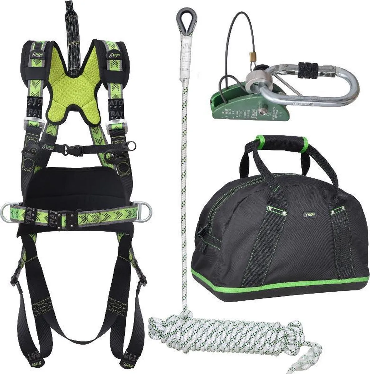 Complete set valbeveiliging standaard - Daken / Afdalen 20mtr - Maat S-L von Kratos Safety – Produktbild