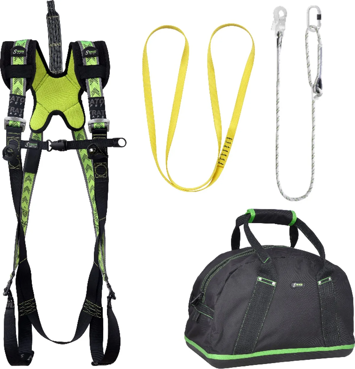 complete set valbeveiliging standaard - Met werkpositielijn 2m en ankerstrop - Maat L-XXL de Kratos Safety – image du produit