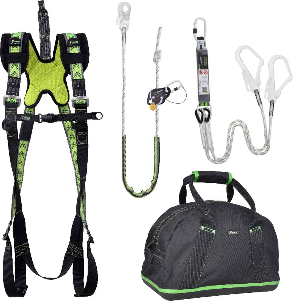 complete set valbeveiliging standaard - Met werkpositielijn en Y-leeflijn 1.5 - Maat L-XXL by Kratos Safety – product image