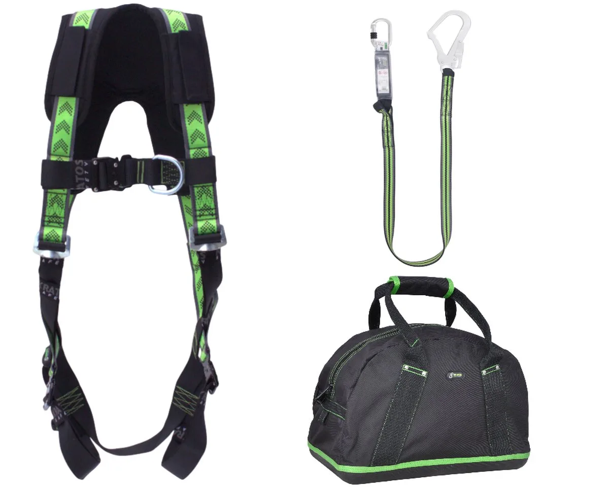 complete set valbeveiliging standaard-plus - Leeflijn band 1,8m - Maat L-XXL van Kratos Safety – productafbeelding