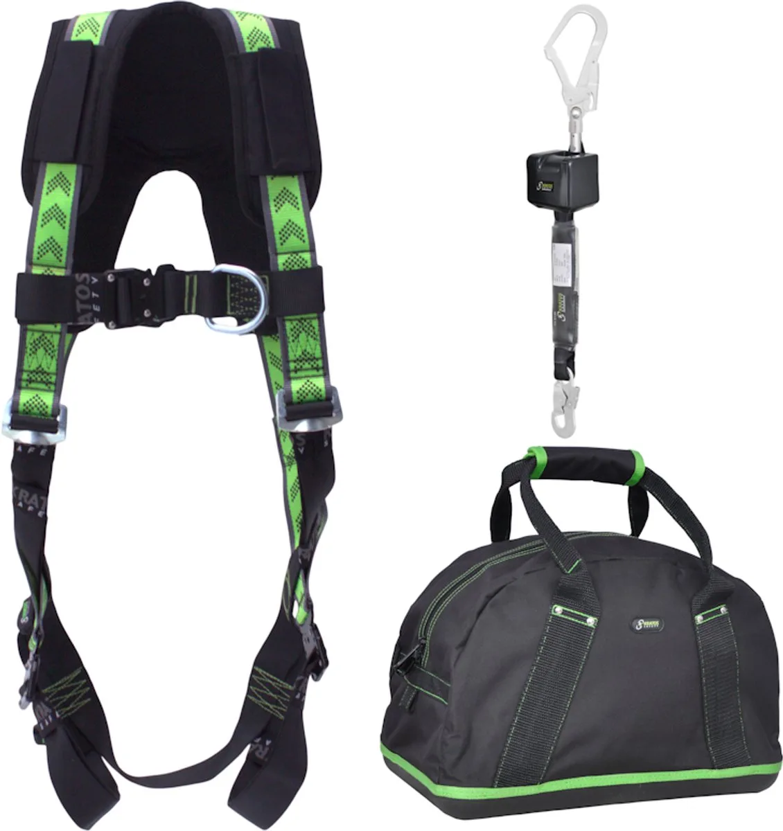 Complete set valbeveiliging Standaard-Plus - valstopblok 2,5mtr - Maat L-XXL van Kratos Safety – productafbeelding
