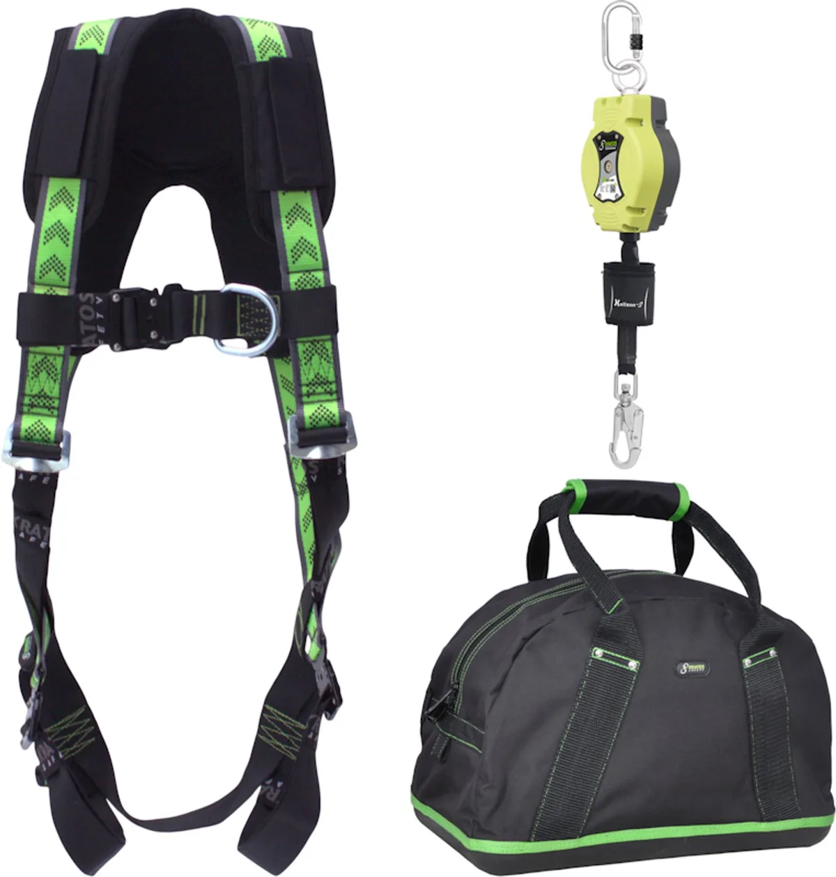 complete set valbeveiliging standaard-plus - Valstopblok - Zonnepanelen - Maat L-XXL van Kratos Safety – productafbeelding
