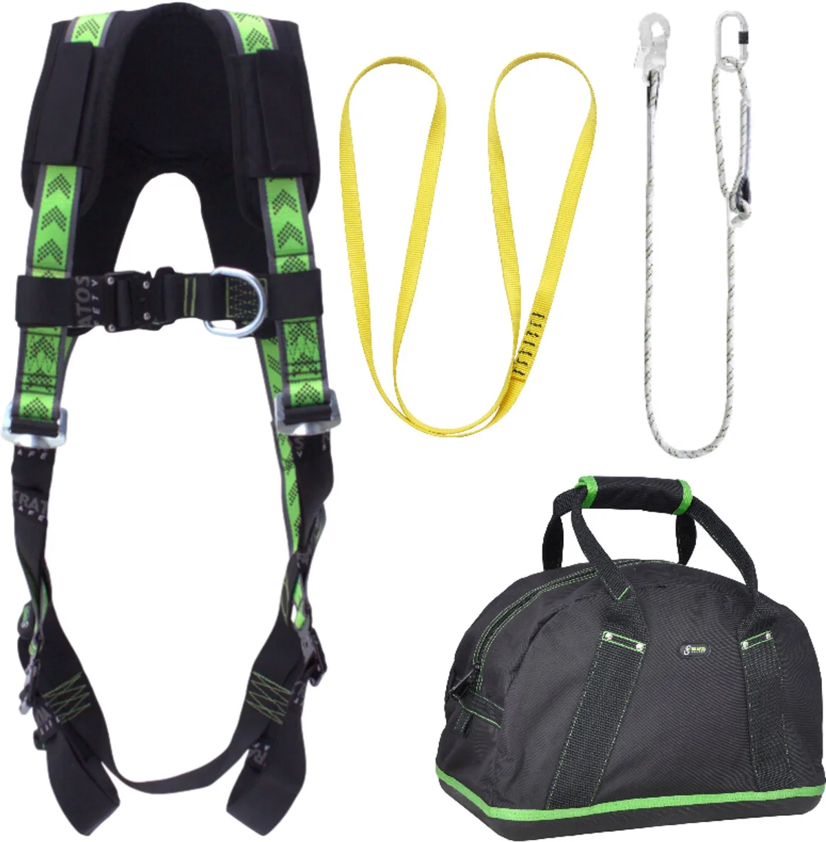 complete set valbeveiliging standaard-plus - Werkpositielijn 2m - Ankerstrop - Maat L-XXL by Kratos Safety – product image