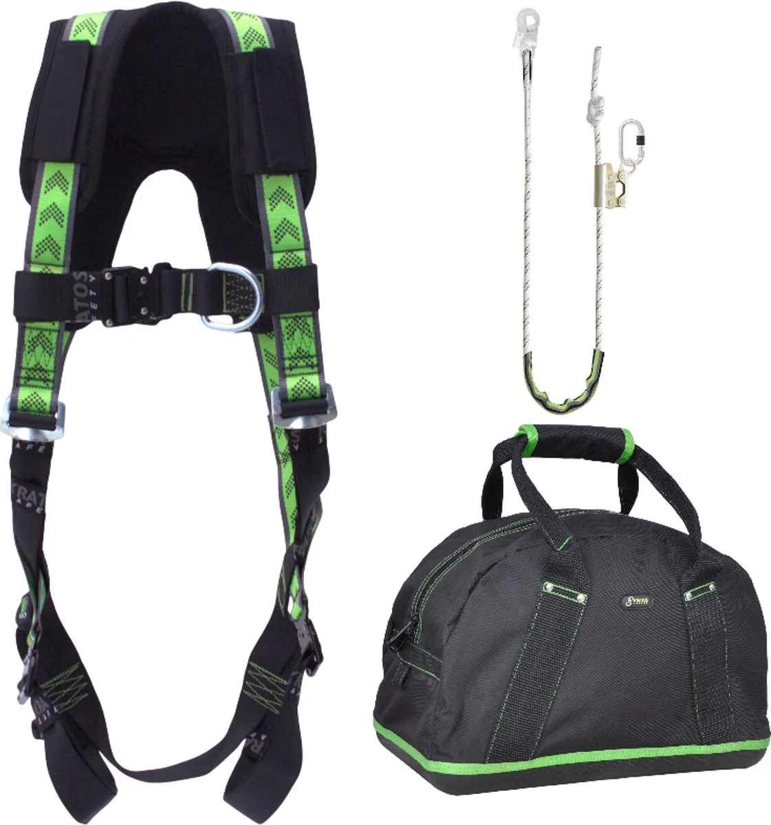 Complete set valbeveiliging Standaard-Plus - Werkpositioneringslijn verstelbaar 2,0mtr - Maat S-L de Kratos Safety – image du produit