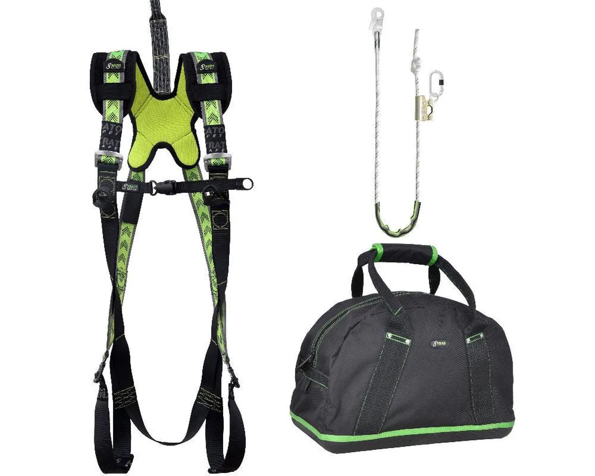 Complete set valbeveiliging Standaard - Werkpositioneringslijn verstelbaar - Maat S-L van Kratos Safety – productafbeelding