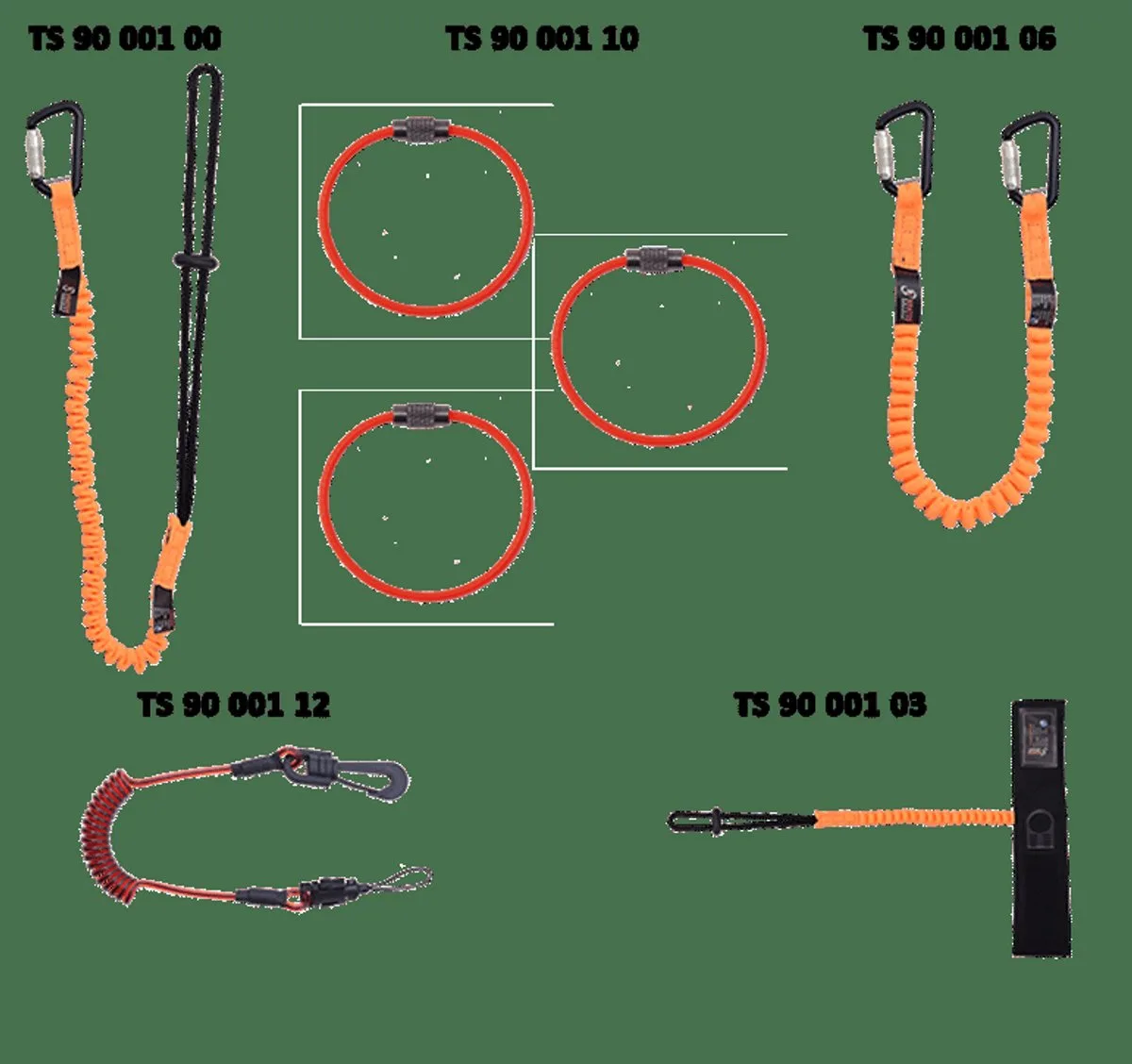 gereedschapslijnenset 7 stuks - TS9010100 - 1.30 m de Kratos Safety – image du produit