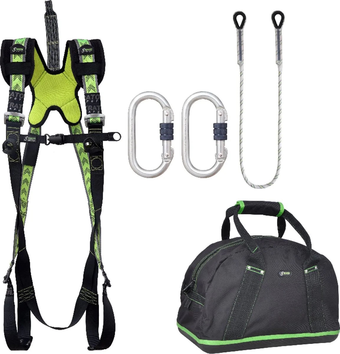 ratos complete set valbeveiling standaard - Met kernmantellijn 1,5m en 2x karabijnhaak - Maat L-XXL de Kratos Safety – image du produit