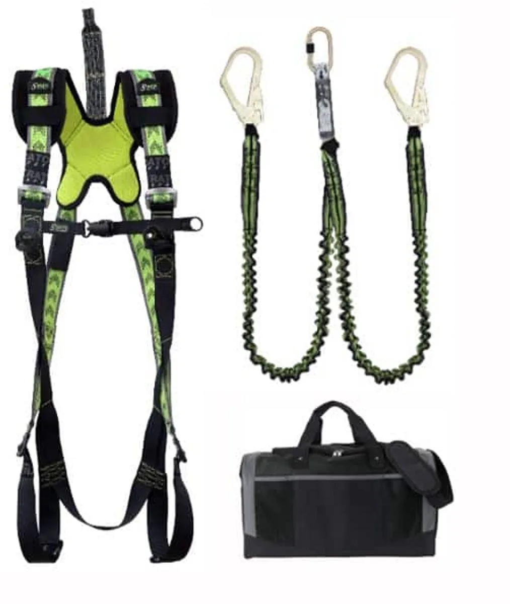 valbeveiliging set Steigerbouwer Dubbele Elastische Veiligheidslijn Ximo 1 Maat L-XXL - Maat: L/XXLS/L van Kratos Safety – productafbeelding