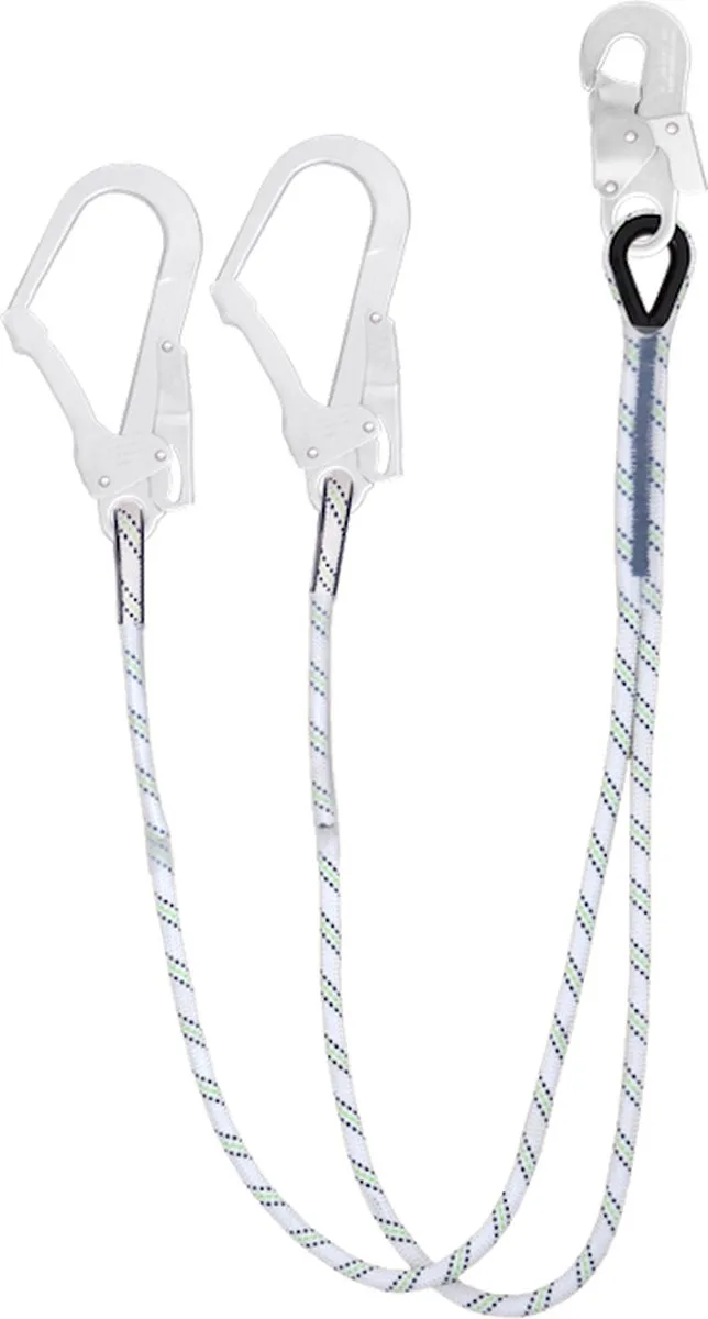 Y-kernmantellijn 1.5mtr - 2 steigerhaken - Veiligheidshaak de Kratos Safety – image du produit