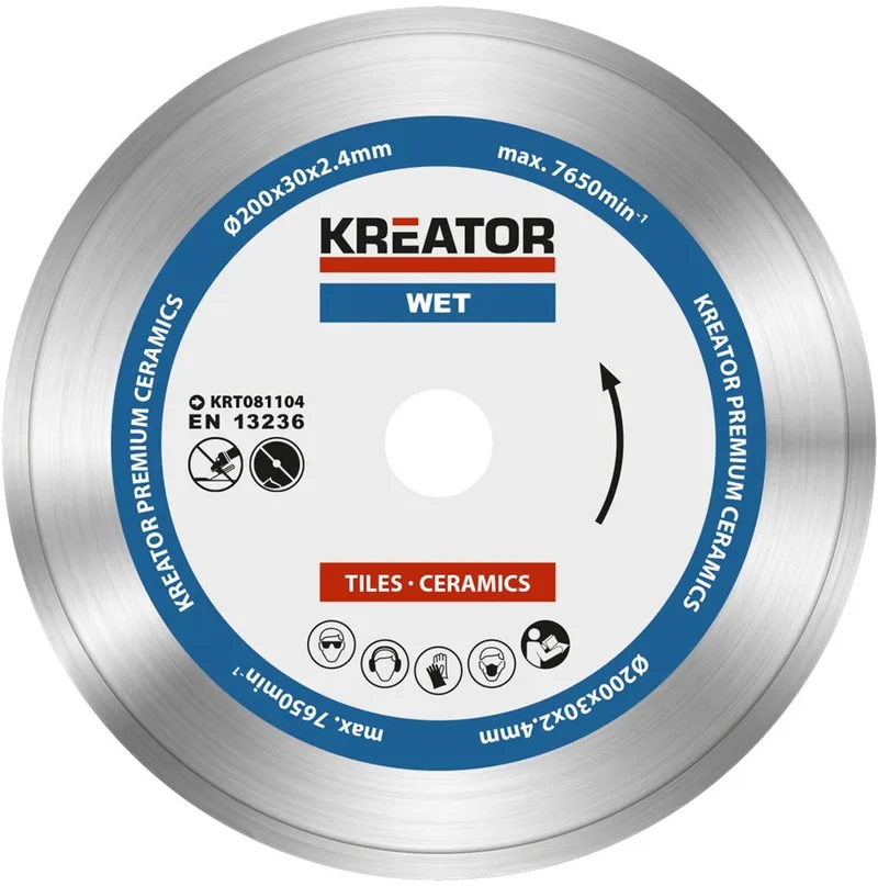 Accessories - KRT081104 - Diamantschijf - Ø 200mm van Kreator – productafbeelding
