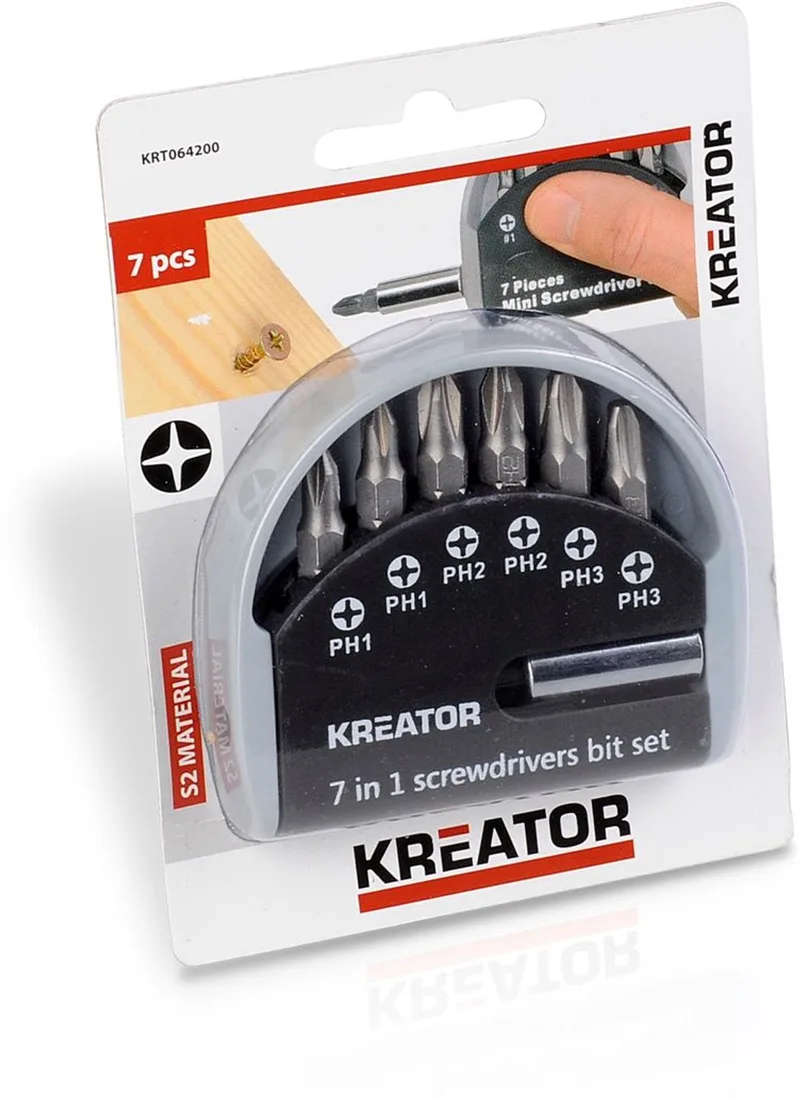 Bitset 7 Delen PH 1/4" met Magnetische Houder by Kreator – product image
