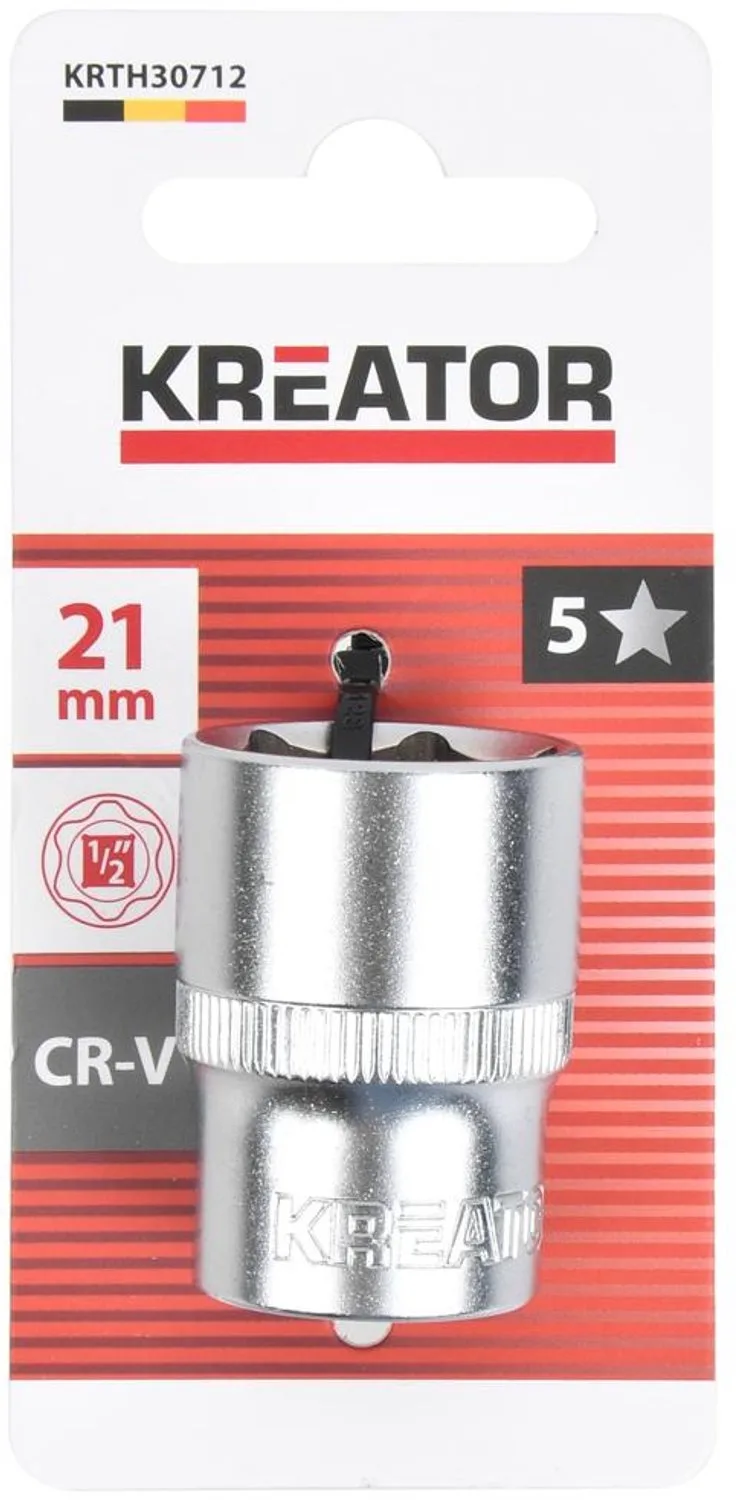 Dopsleutel KRTH30712 - 21mm - ratelsleutel - 1/2" verbinding -Gereedschap, handgereedschap de Kreator – image du produit