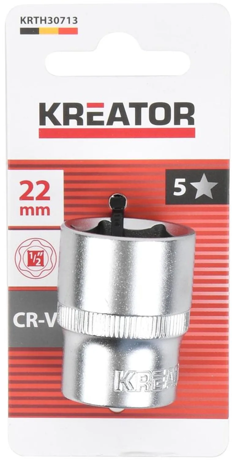 Dopsleutel KRTH30713 - 22mm - ratelsleutel - 1/2" verbinding -Gereedschap, handgereedschap von Kreator – Produktbild