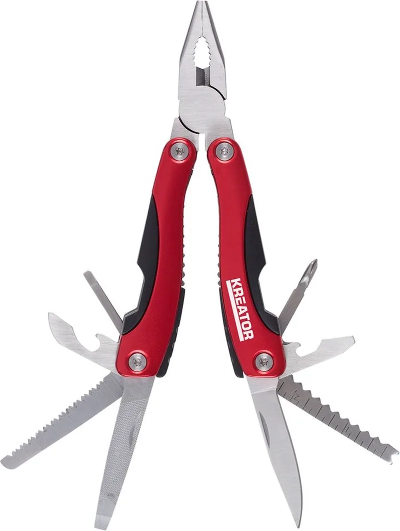Hand tools - KRT000903 - Multifunctioneel gereedschap - 11-in-1 groot by Kreator, Red, Black – product image