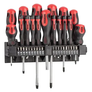 Hand tools - KRT400010 - Schroevendraaierset - 37 st. van Kreator, Rood, Zwart – productafbeelding 2 van 2