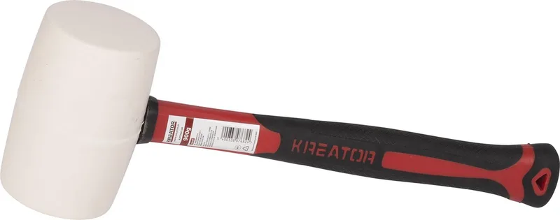 Hand tools - KRT904106 - Rubberen hamer - 900g - fiber - wit by Kreator – product image