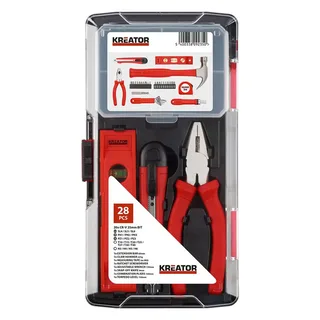 Hand tools - KRT951014 - Gereedschapsset gemengd - 28 st. von Kreator, Rot, Schwarz – Produktbild 3 von 6