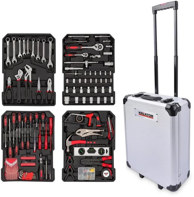 Hand tools - KRTH10001 - Gereedschapsset gemengd - 253 st. by Kreator, Black, Red – product image
