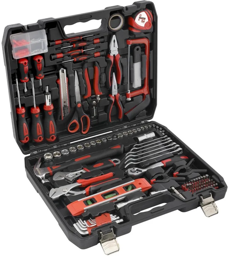 Hand tools - KRTH10005 - Gereedschapsset gemengd - 210 st. von Kreator, Schwarz, Rot – Produktbild