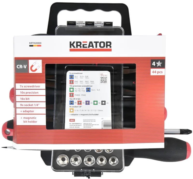 Hand tools - KRTH20004 - Schroevendraaierset - multi - 44 st. by Kreator, Black – product image