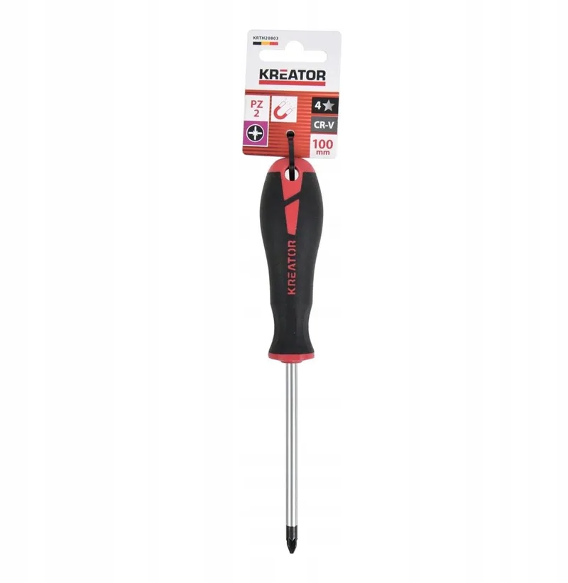 Hand tools - KRTH20803 - Schroevendraaier pozidriv - 100mm, PZ2 by Kreator, Black – product image