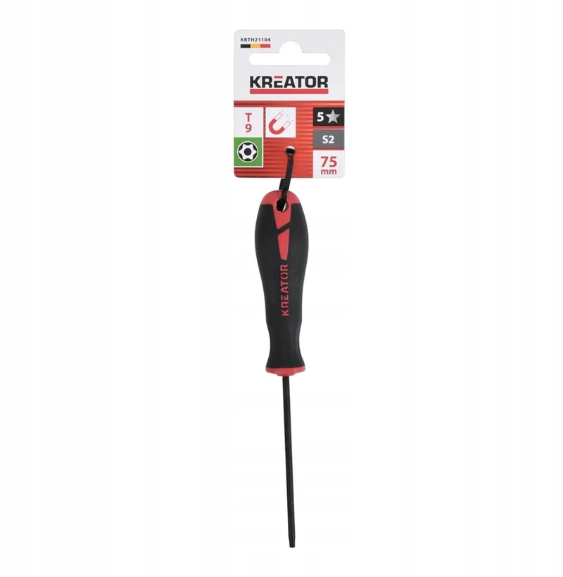 Hand tools - KRTH21104 - Schroevendraaier torx - 75mm, T9 von Kreator, Schwarz – Produktbild